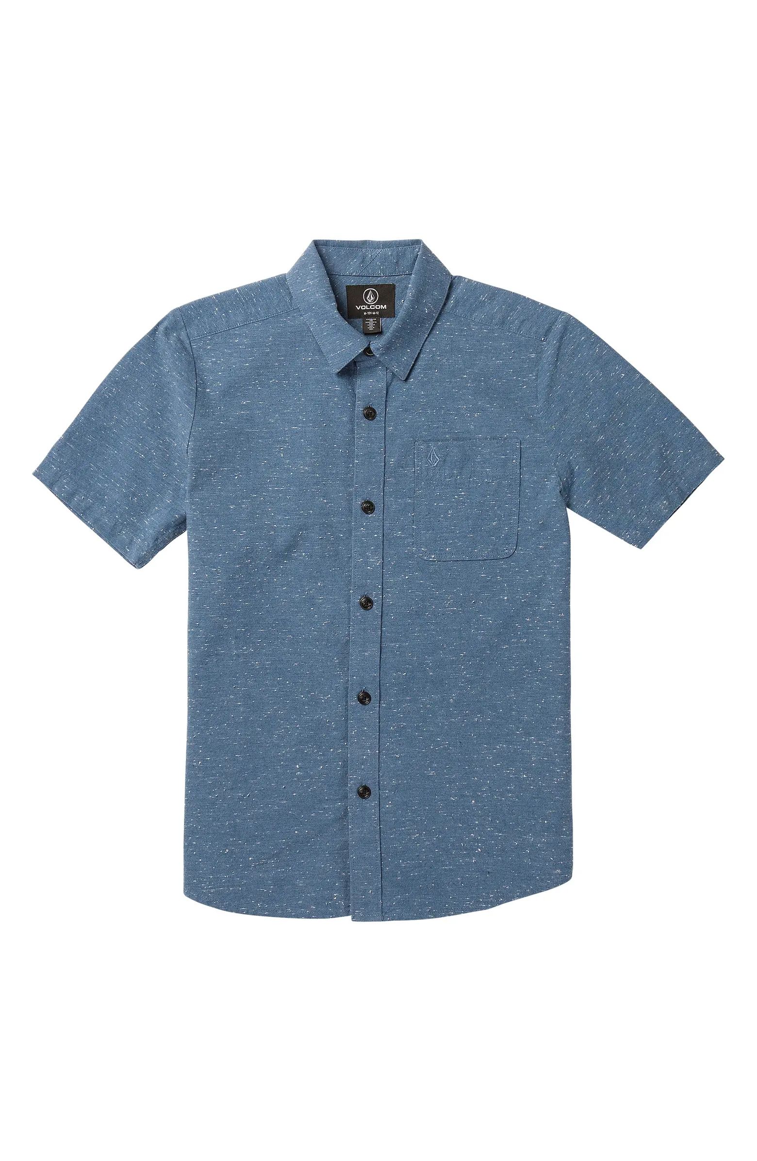 Kids' Play Date Knight Chambray Short Sleeve Button-Up Shirt | Nordstrom
