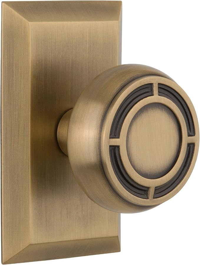 Nostalgic Warehouse 715226, Privacy-2.375", Antique Brass Studio Plate with Mission Knob | Amazon (US)