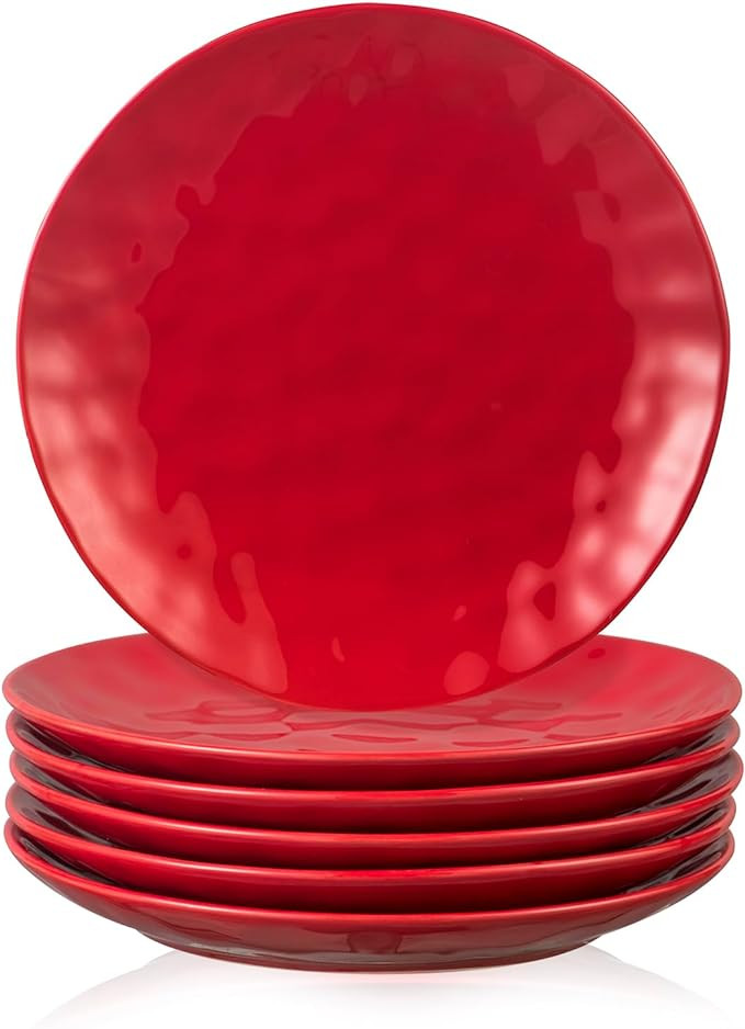 vicrays Ceramic Dinner Plates Set, 10 Inch, Microwave, Oven, Dishwasher Safe, Round, Porcelain Fl... | Amazon (US)