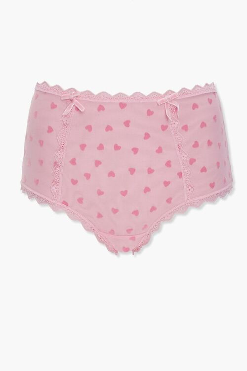 Heart Print Mesh Panties | Forever 21 (US)