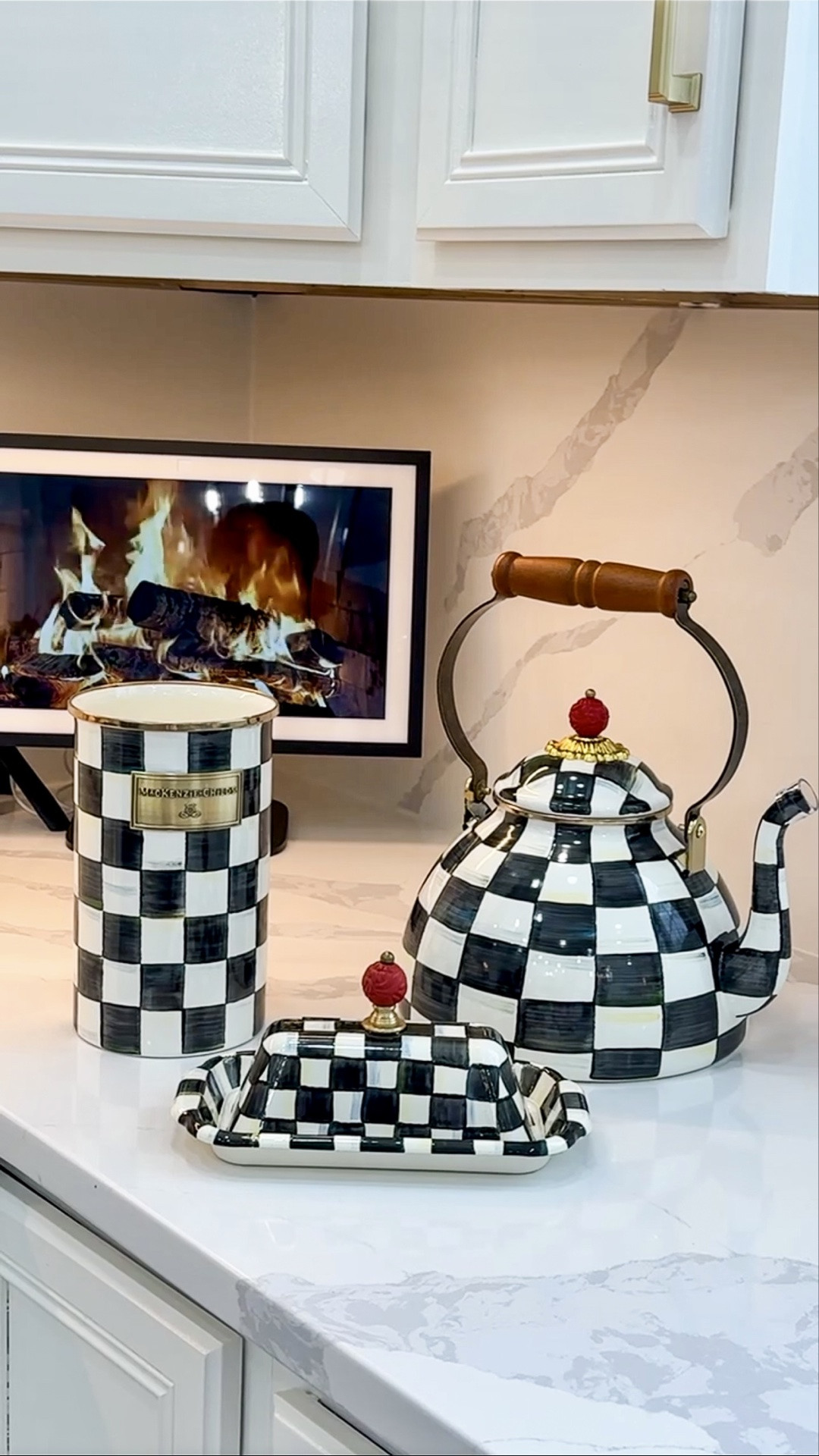 For the girls who love classic kitchen ware. Love this black and white checked MacKenzie-Childs collection. A perfect addition to any kitchen 😍
Tap below to shop! Follow me @omabelle for more Fashion, Home & everything inbetween. Glad to have you here!!! 💕😊🙏

Home | Home decor |Entryway decor | Entryway table | console table | Buffet table | Accent table
Pottery barn | Amazon home
Restoration hardware look for less |Luxe for less | Entryway ideas | Foyer table | Foyer decor | Sofa table | Black sofa table | Black console | Black accent table
| Black wooden table |Living room decor | Rugs | Area rug | Neutral rug | Living room family room rug | Sofa sectional | Washable cleanable sofa | Family friendly sofa furniture | Stain resistant fabric sofa | Cloud sofa | Family kid toddler | pet friendly sofa | Coffee table | Livingroom | Home decor | bedding | bedroom | fall decor |  fall porch | dresser | rug | kitchen | dispenser | cutlery set | knives

#LTKHome #LTKSaleAlert #LTKfoodie