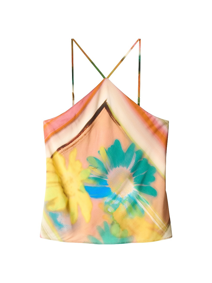Women's Cubism Halterneck Top - Superbloom Scarf - Size 4 | Saks Fifth Avenue