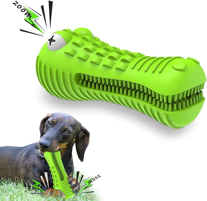 Dog Toys for Aggressive Chewers Large Medium Breed, Indestructible Dog Toothbrush Chew Toys, Sque... | Amazon (US)