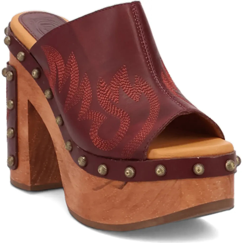 Dingo Free Spirit Platform Slide Sandal in Merlot at Nordstrom, Size 7 | Nordstrom