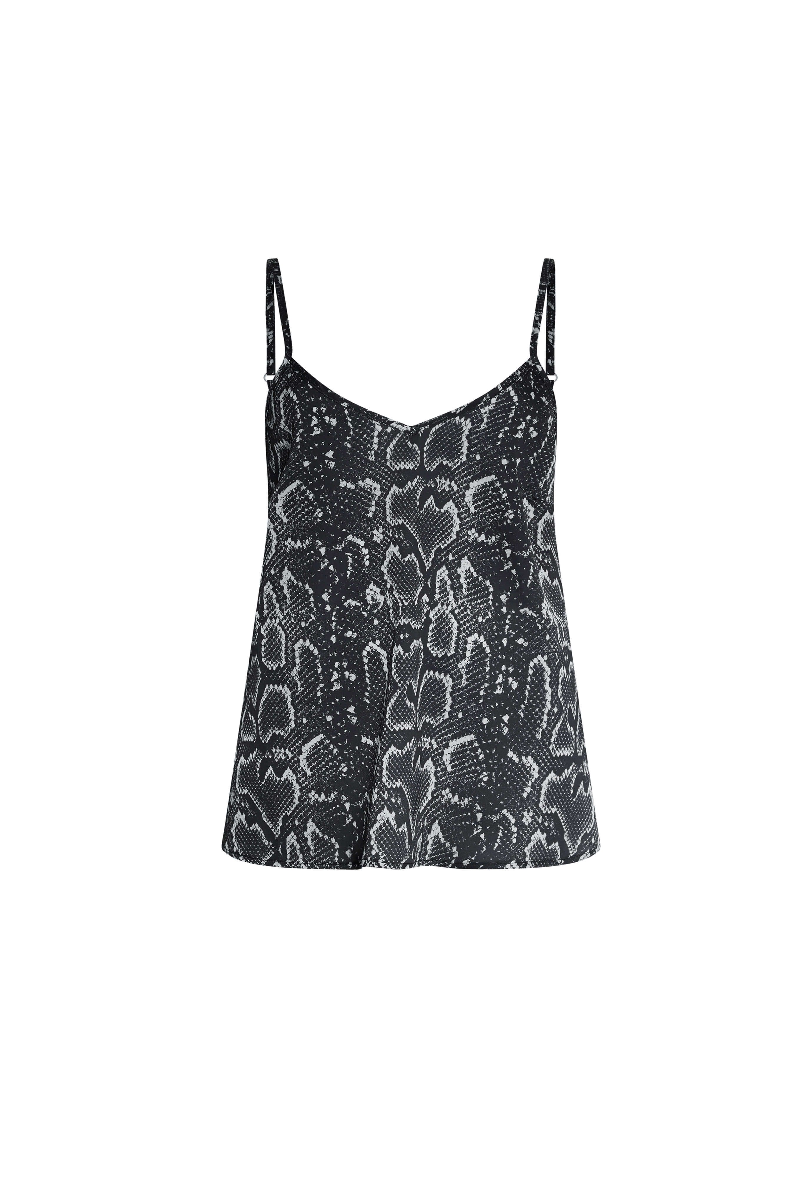 Python Print Camisole Black-Beige | Wolf & Badger