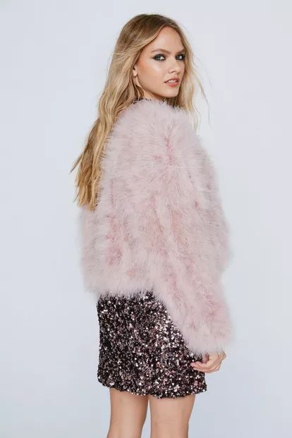 Premium Real Feather Cropped Jacket | Nasty Gal (US)