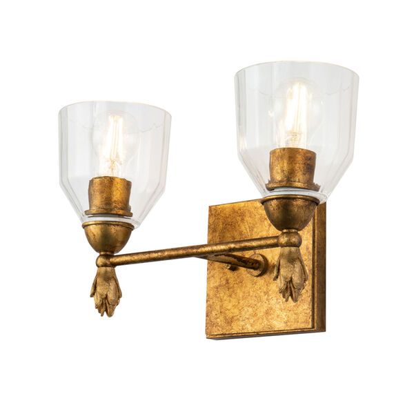 Fun Finial Polished Chrome Gold Two-Light Wall Sconce | Bellacor