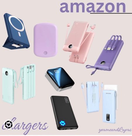 Amazon portable chargers. Phone chargers, computer chargers, power banks, magnetic power bank, chargers with built in cables, wall plug portable chargers, YoumeandLupus, holiday stocking stuffer gift ideas, gift ideas, amazon finds 

#LTKhome #LTKGiftGuide #LTKHoliday