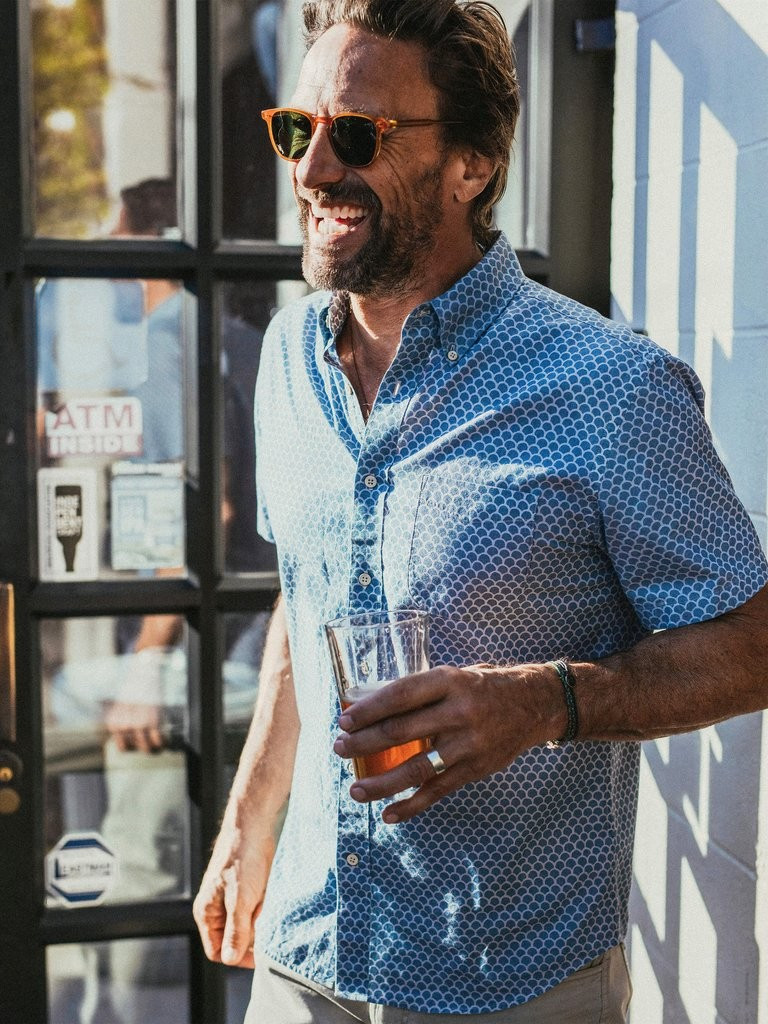 Short-Sleeve Stretch Playa Shirt - Fishscale Redux | Faherty