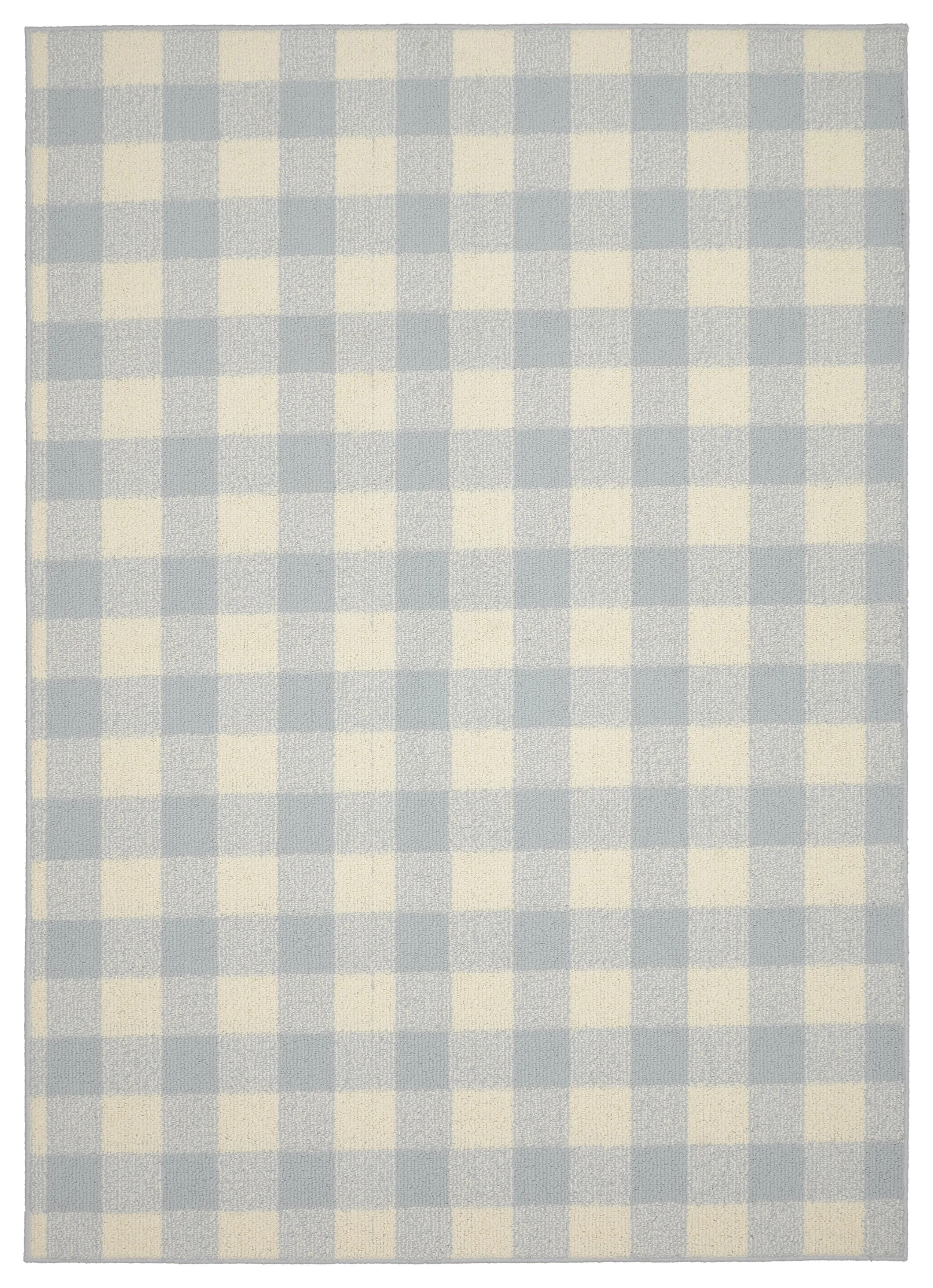 Garland Rug Country Living Buffalo Plaid 7 ft. x 10 ft. Area Rug Soft Silver/Ivory | Walmart (US)