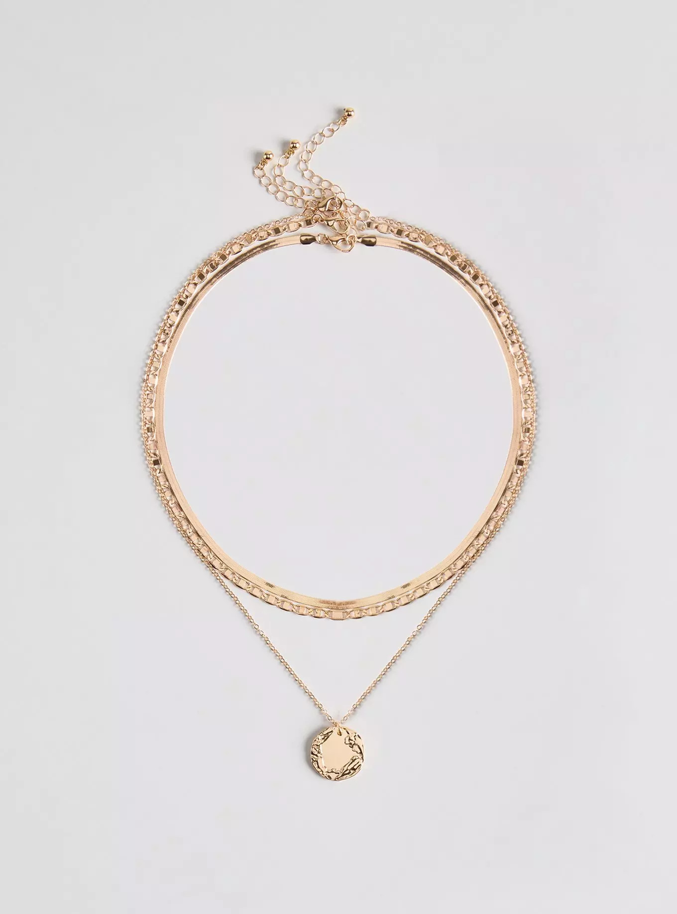 Layered Hammered Disc Necklace | Torrid (US & Canada)