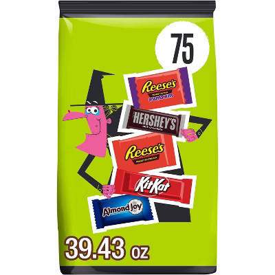 HERSHEY'S Reese's Kit Kat Almond Joy Halloween Candy Variety Bag - 75pc/39.43oz | Target