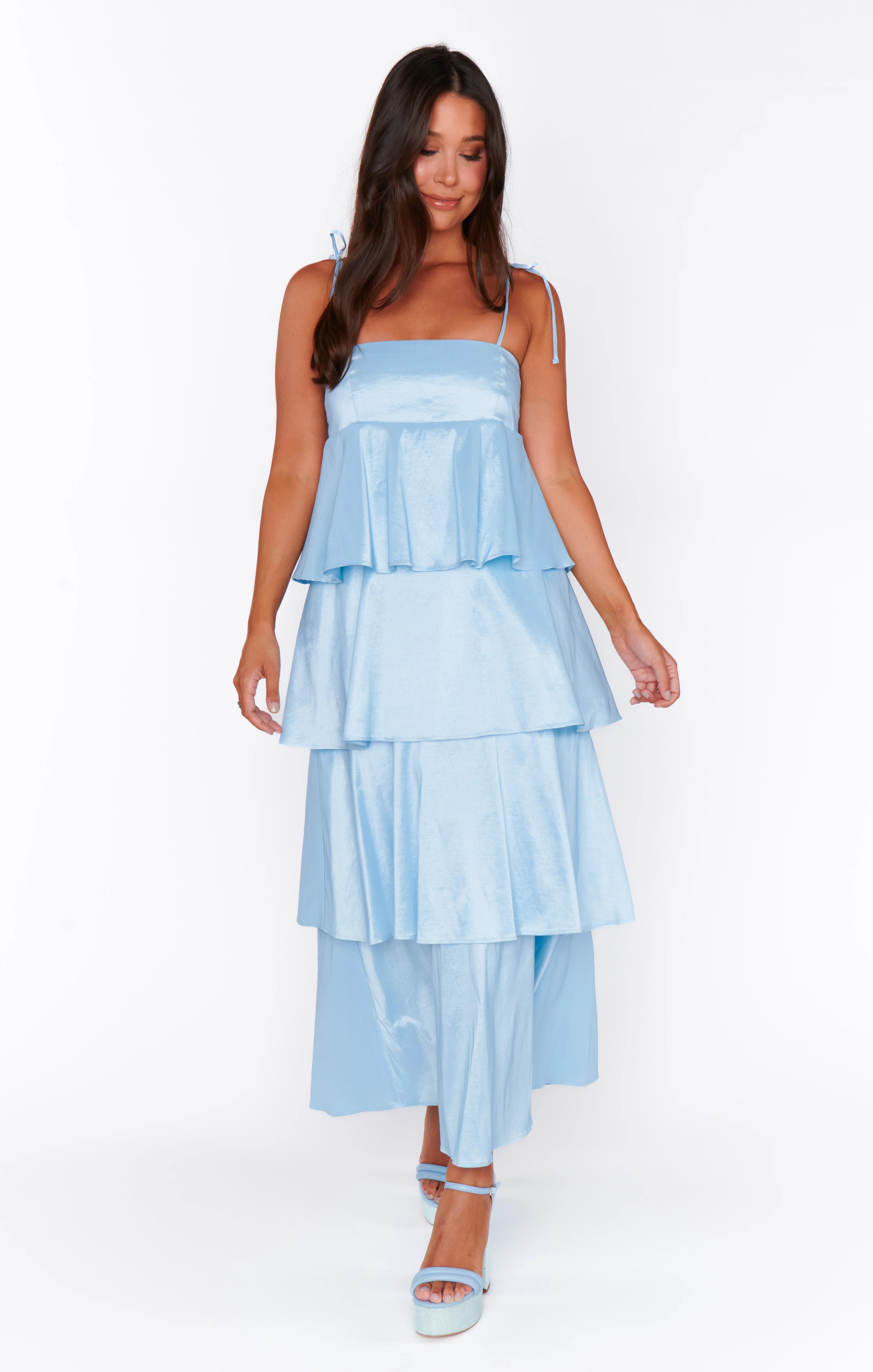Meet Cute Dress ~ Light Blue Taffeta | Show Me Your Mumu