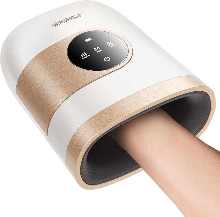 CINCOM Upgraded Hand Massager with Heat & Compression \u2013 Cordless & Rechargeable Hand Therapy... | Amazon (US)