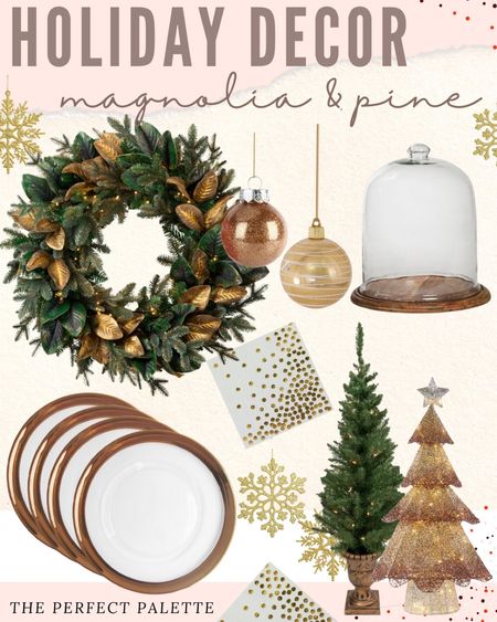 Holiday Decor✨ Magnolia & Pine: Pre-lit wreath, topiary & tabletop trees, and dining must-haves for the season! #christmaswreath #christmas #entertaining 

#wreath #christmasdecor #homedecor #holidaydecor #walmart #walmartfinds #walmarthome #mantle #candleholder #ornament #christmasornament #holiday #holidays #xmas #holidaywreath  #hostess #holidayhostess #giftsforher


#LTKfamily #LTKHoliday #LTKU #LTKSeasonal #LTKunder100 #LTKsalealert #LTKhome #LTKstyletip