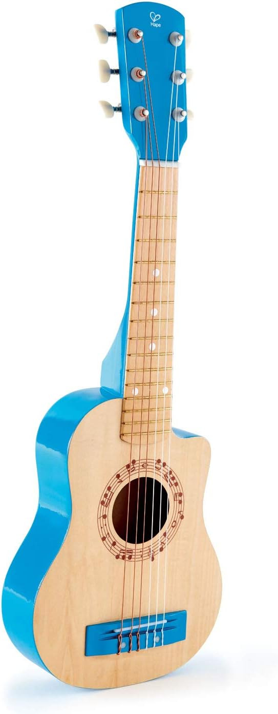 Hape 26 Inch Kids Guitar Toy Musical Instrument - Beginner Wooden Kids Guitar, Musical Toys w/ 4 ... | Amazon (US)