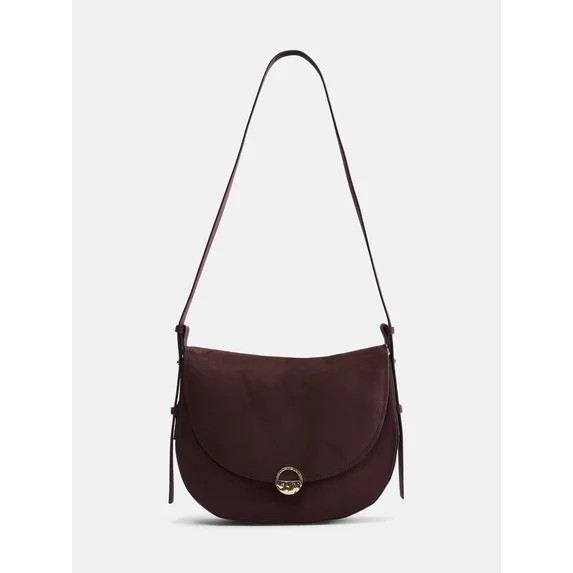 Scenario Women's Large Crossbody Handbag, Chocolate | Walmart (US)