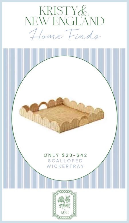 Cute scalloped wicker trays for your home. 2 sizes & great price!

#LTKhome