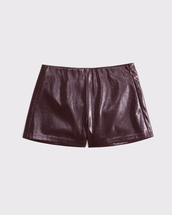 Women's Stretch Vegan Glossy Leather Micro Short | Women's Bottoms | Abercrombie.com | Abercrombie & Fitch (US)