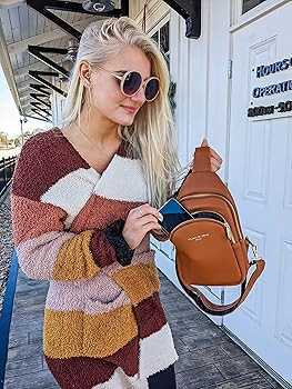 INICAT Crossbody Sling Bags Fanny Packs Purses Chest Bag for Women | Amazon (US)