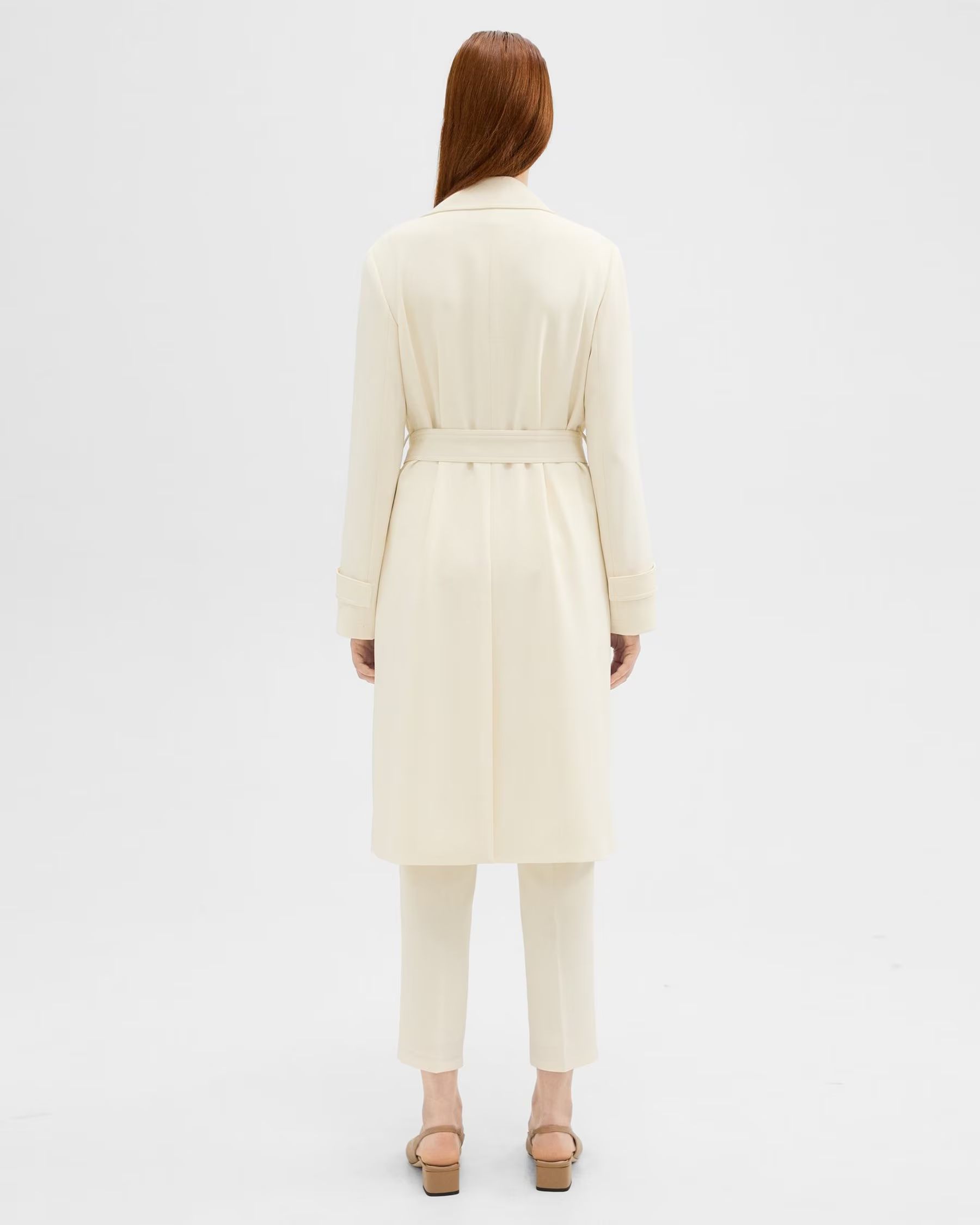 Oaklane Trench Coat in Admiral Crepe | Theory UK