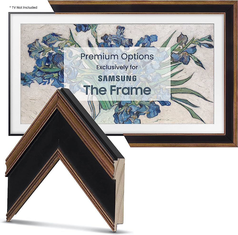 Deco TV Frames - Antique Gold & Black Smart Frame Compatible ONLY with Samsung The Frame TV (65",... | Amazon (US)
