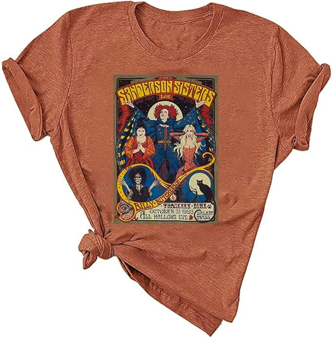 T&Twenties Women Sanderson Sisters Halloween T-Shirt Funny Sanderson Bed and Breakfast Tees Hocus... | Amazon (US)