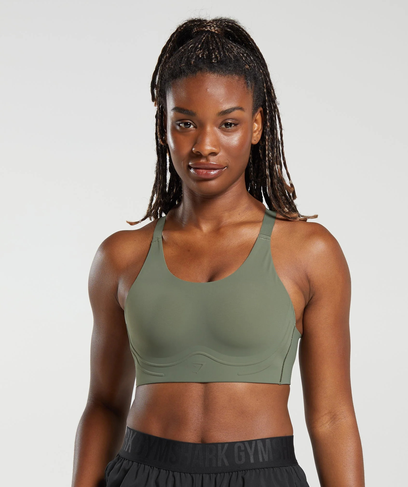 Gymshark Cross Back Sports Bra - Core Olive | Gymshark US