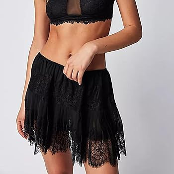 Lace Mini Skirts for Women Ruffle Pleated Low Rise Floral Short Skirts Y2k A-line Layered Half Sl... | Amazon (US)