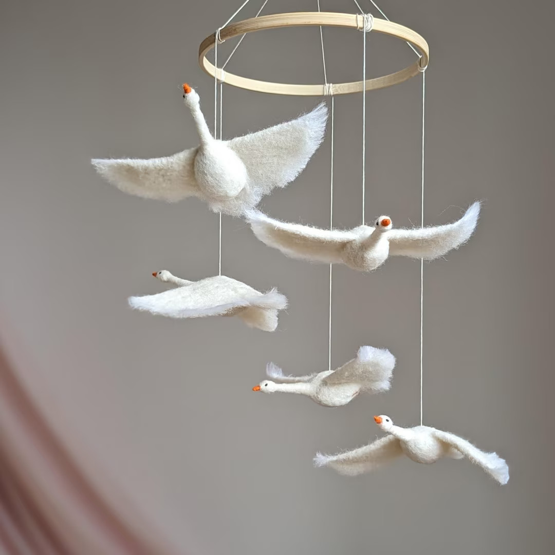 Goose Baby Mobile, Ducks Baby Mobile, Swans Baby Mobile, Swan Nursery Theme, Geese Nursery Theme,... | Etsy (US)