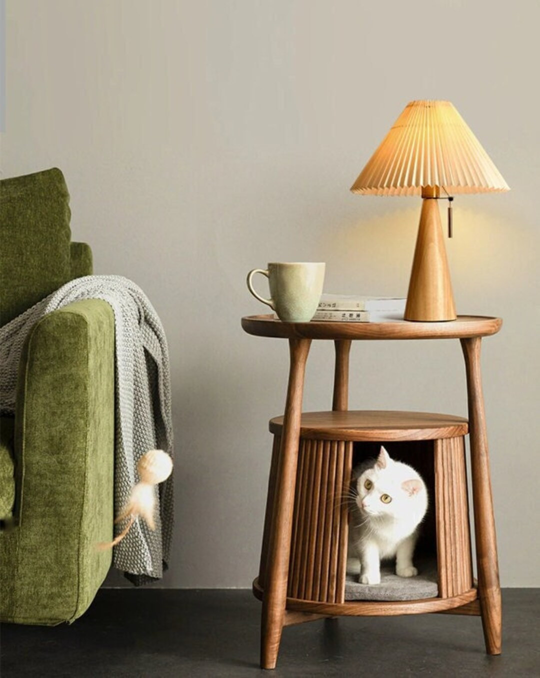 Pleated Table Lamp,Home Decorative Bedside Table Lamp,Umbrella-Shaped Pleated Lampshade,Handmade ... | Etsy (CAD)