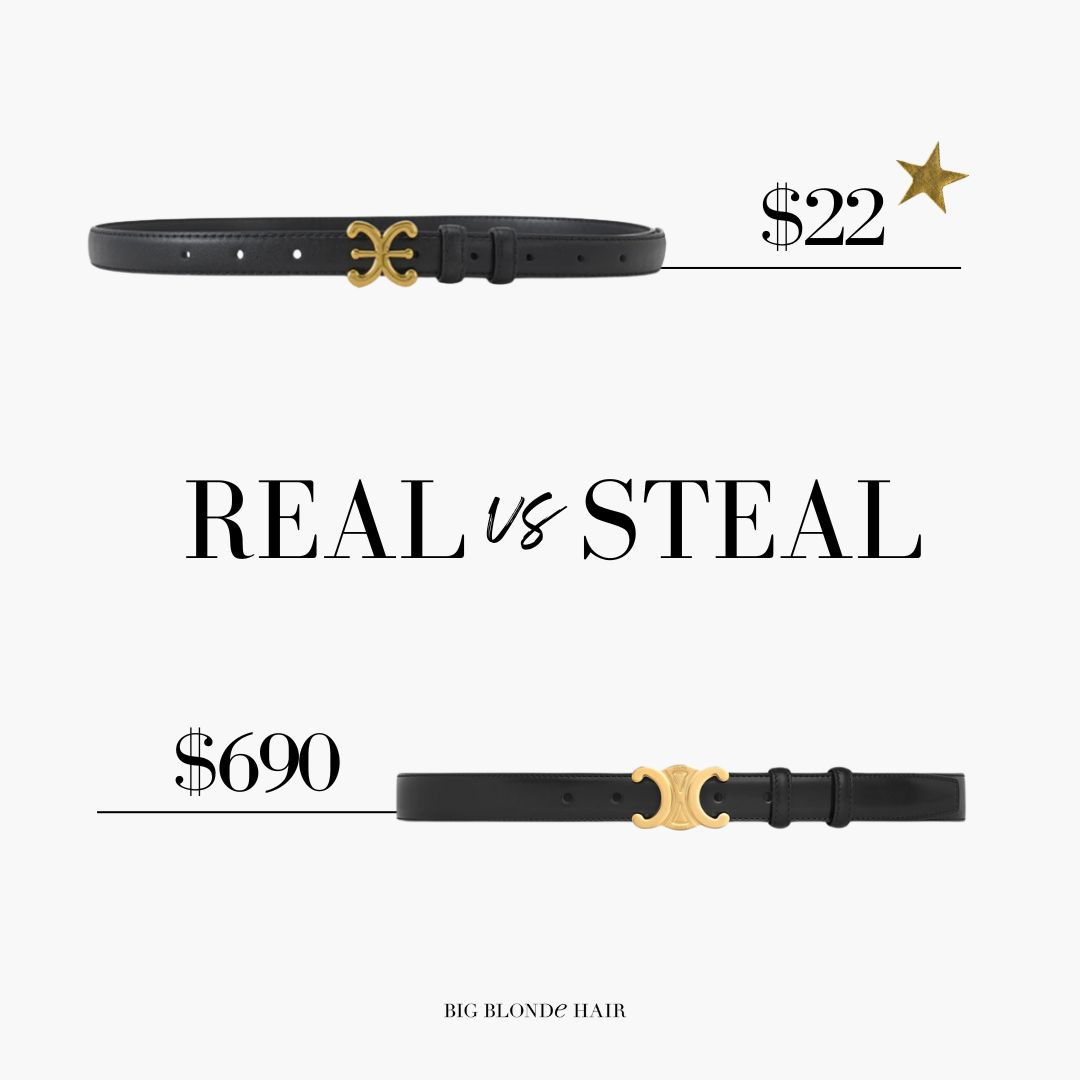  Real vs Steal: $690 Logo Belt vs $22 Look for Less

 