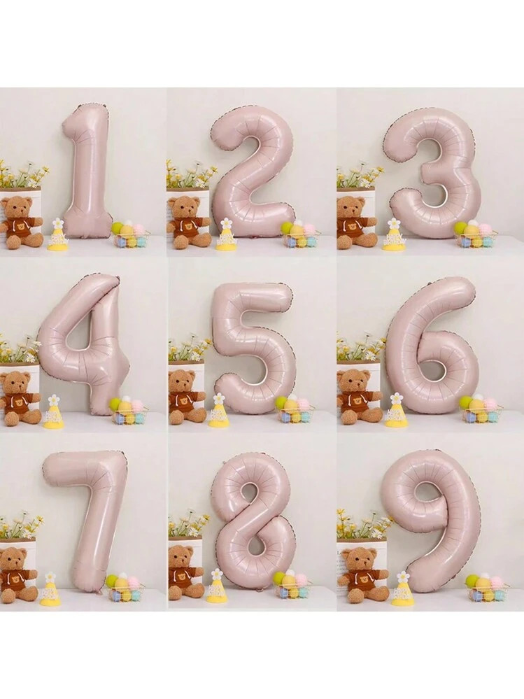 New Ins-Style 40-Inch Super Large Number Balloons, Caramel, Cream, Star Sky, Cow, Olive Green Foi... | SHEIN