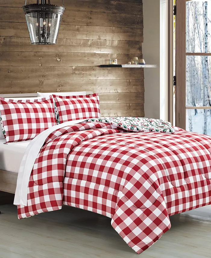 Holiday Gingham 3-Pc Comforter Sets, Created For Macy's | Macys (US)
