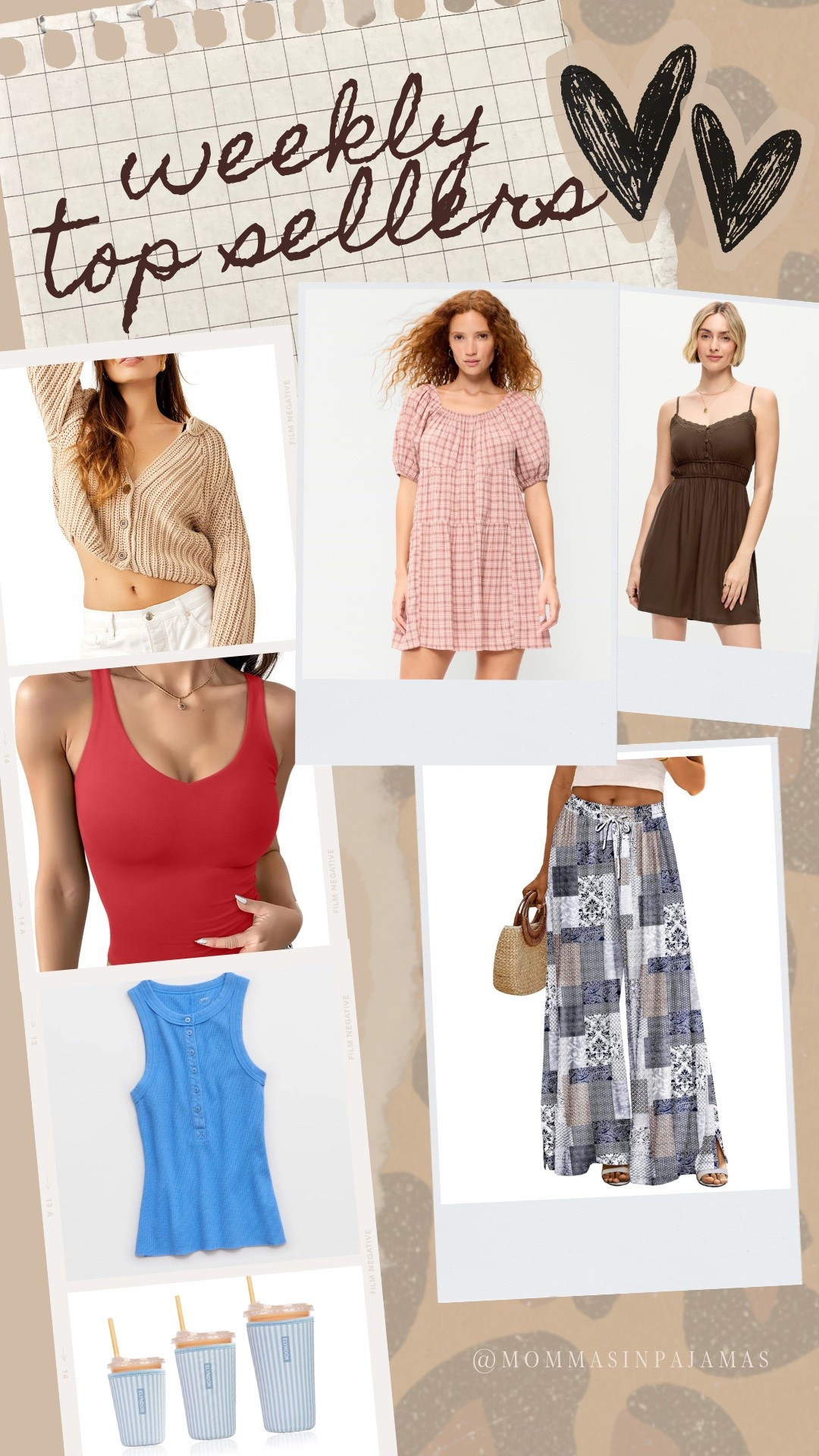 Bestsellers of the week 
Free People: v-neck cardigan 
Old Navy: petite friendly plaid short sleeve dress & full bust approved button front, lace-hem dress
Amazon: red double lined tank top, fun printed pants & my most requested iced coffee sleeves 
Aerie: waffle henley tank in the nest blue color

#LTKSeasonal #LTKMidsize #LTKPetite