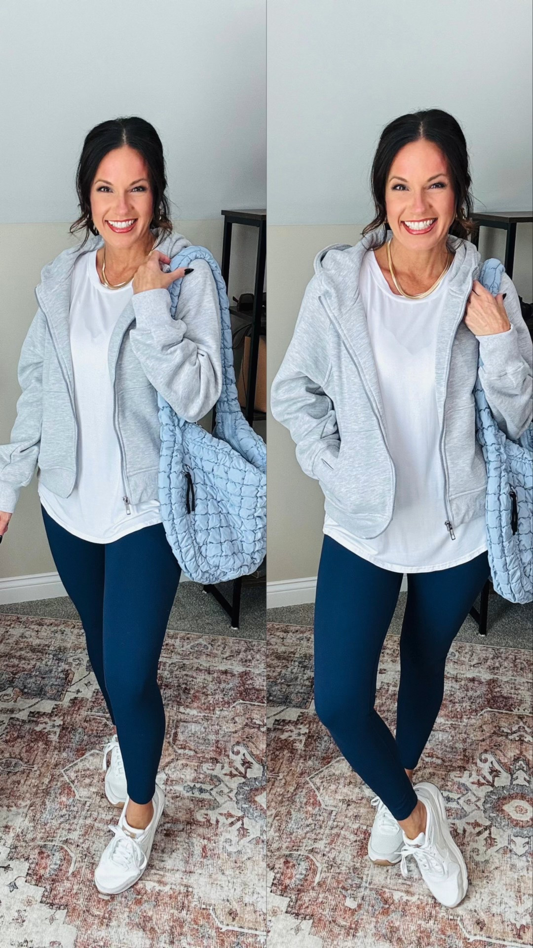 Love a good comfy athletic look for fall! Perfect for on the go! Wearing my tts small in all. If between sizes you can size up in leggings. 

#founditonamazon #leggings #athleisure

#LTKShoeCrush #LTKFindsUnder50 #LTKActive