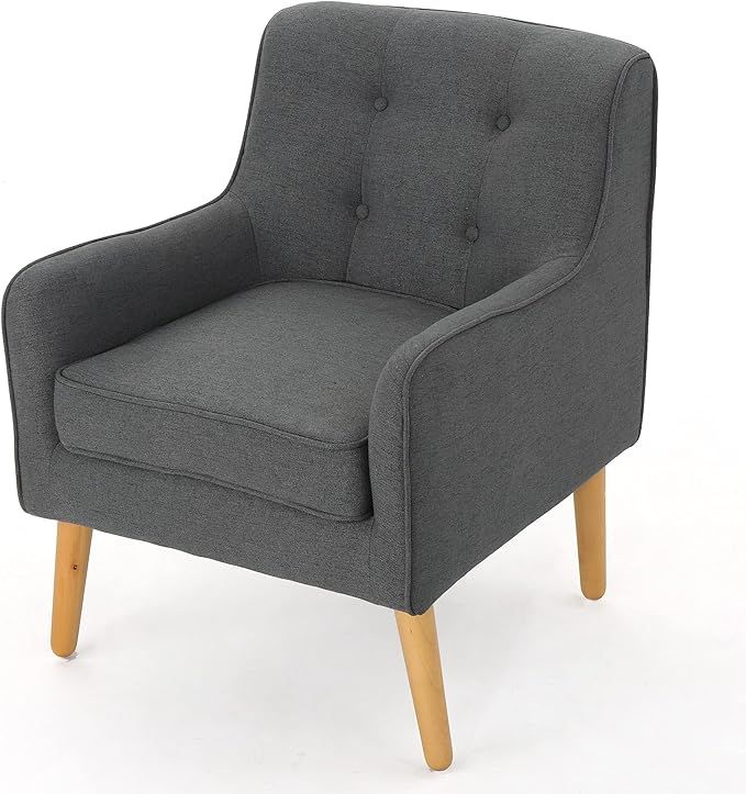 Christopher Knight Home Felicity Mid-Century Fabric Arm Chair, Charcoal 29.5D x 25W x 30.5H Inch | Amazon (US)