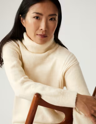 Knitted Roll Neck Mini Jumper Dress | M&S Collection | M&S | Marks & Spencer (UK)