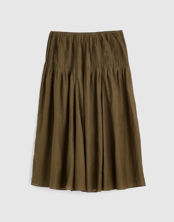 Pintucked Midi Skirt | Madewell