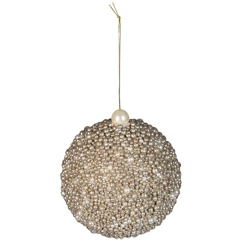 Northlight Glitter Beaded Christmas Ball Ornament, 4", Gold | Amazon (US)