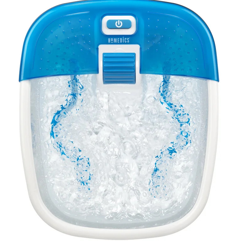 HoMedics Bubble Bliss Deluxe Foot Spa with Heat Jet, Massage Water, Heated Massager - Blue | Walmart (US)