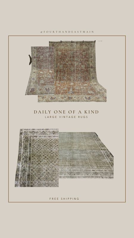 daily one of a kind // large vintage rugs 

#LTKhome