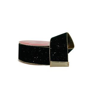 2.5" x 60Ft Green Velvet with Gold Back Wired Jumbo Ribbon by Celebrate It® in Null | Michaels® | Michaels Stores