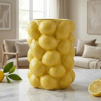 Garden Greatness Zesty Abstract 3D Lemon Vase | Size: 1 Pack | Debenhams UK