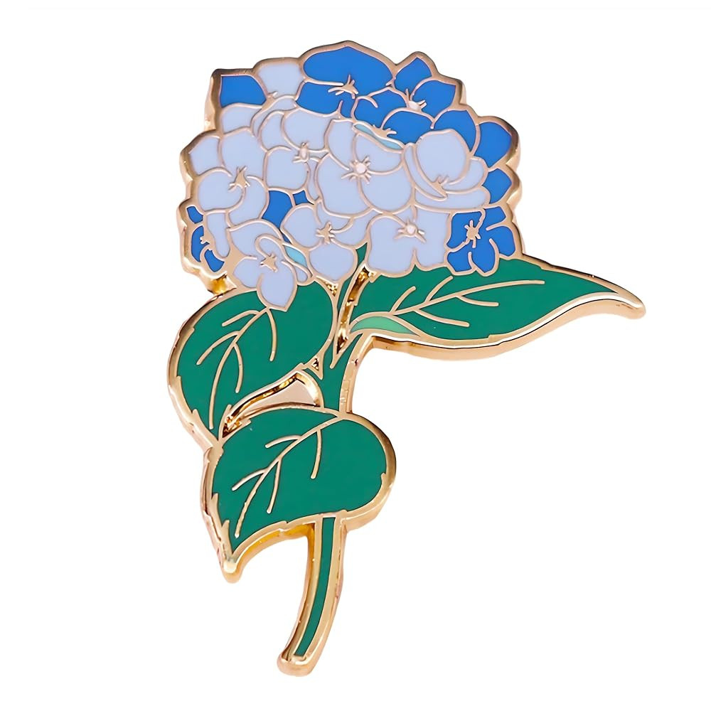 Enamel Pin Floral Boutonniere for Women, Hydrangea Flower Pin Lapel, for Women, Men, Teens, Teach... | Amazon (US)