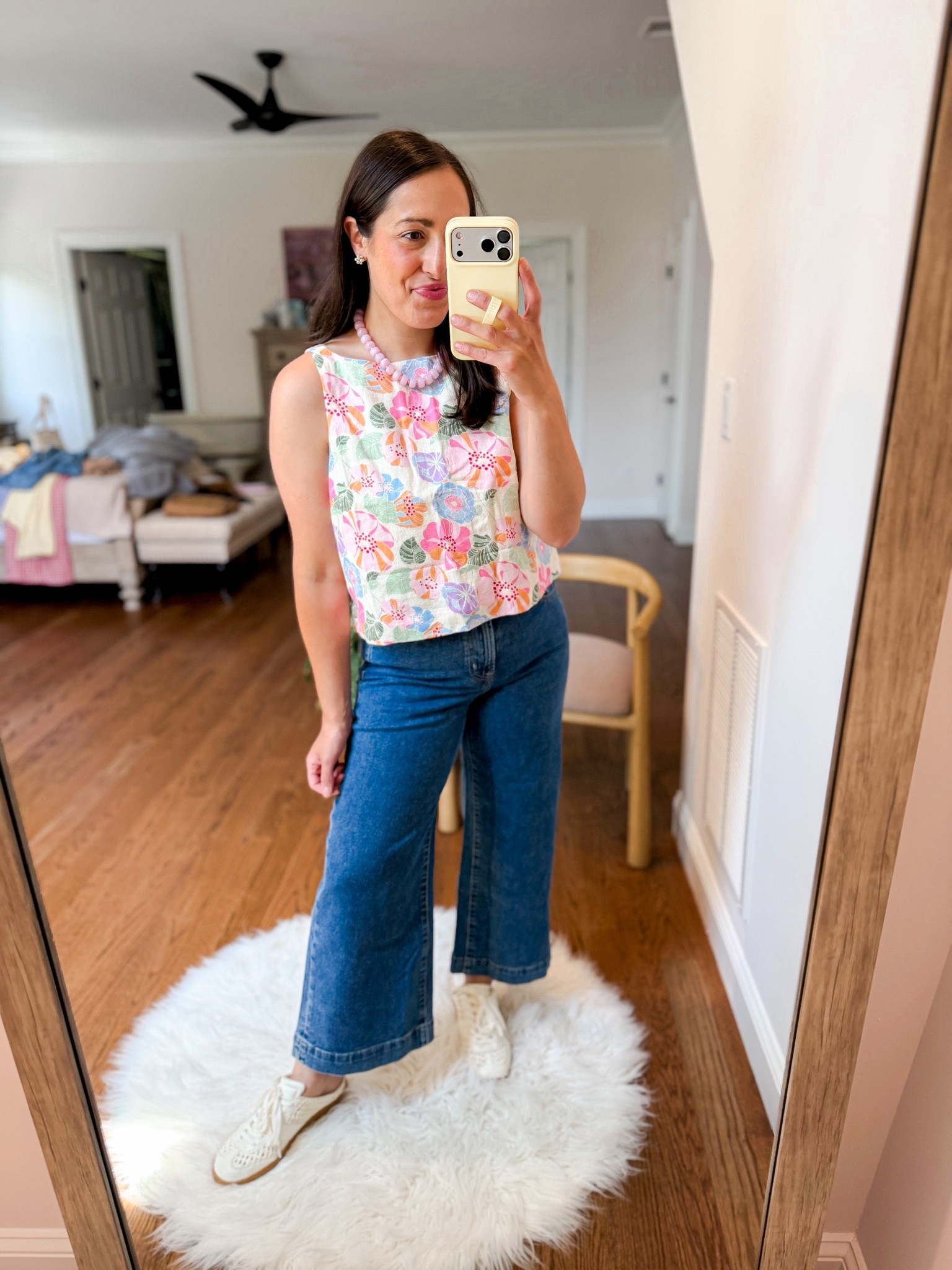 Gap factory outfit 
Top: medium
Jeans: 6 short (run small)

#LTKSaleAlert #LTKootd #LTKgrwm