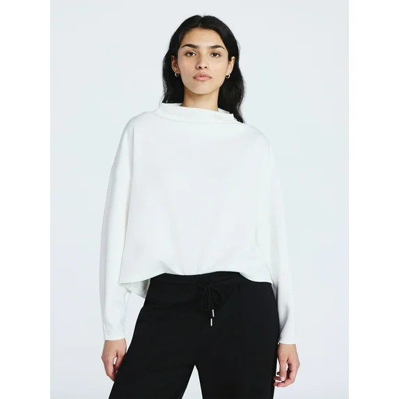 Scoop Women's New Scubaknit Zip Neck Top, Sizes XS-XXL | Walmart (US)