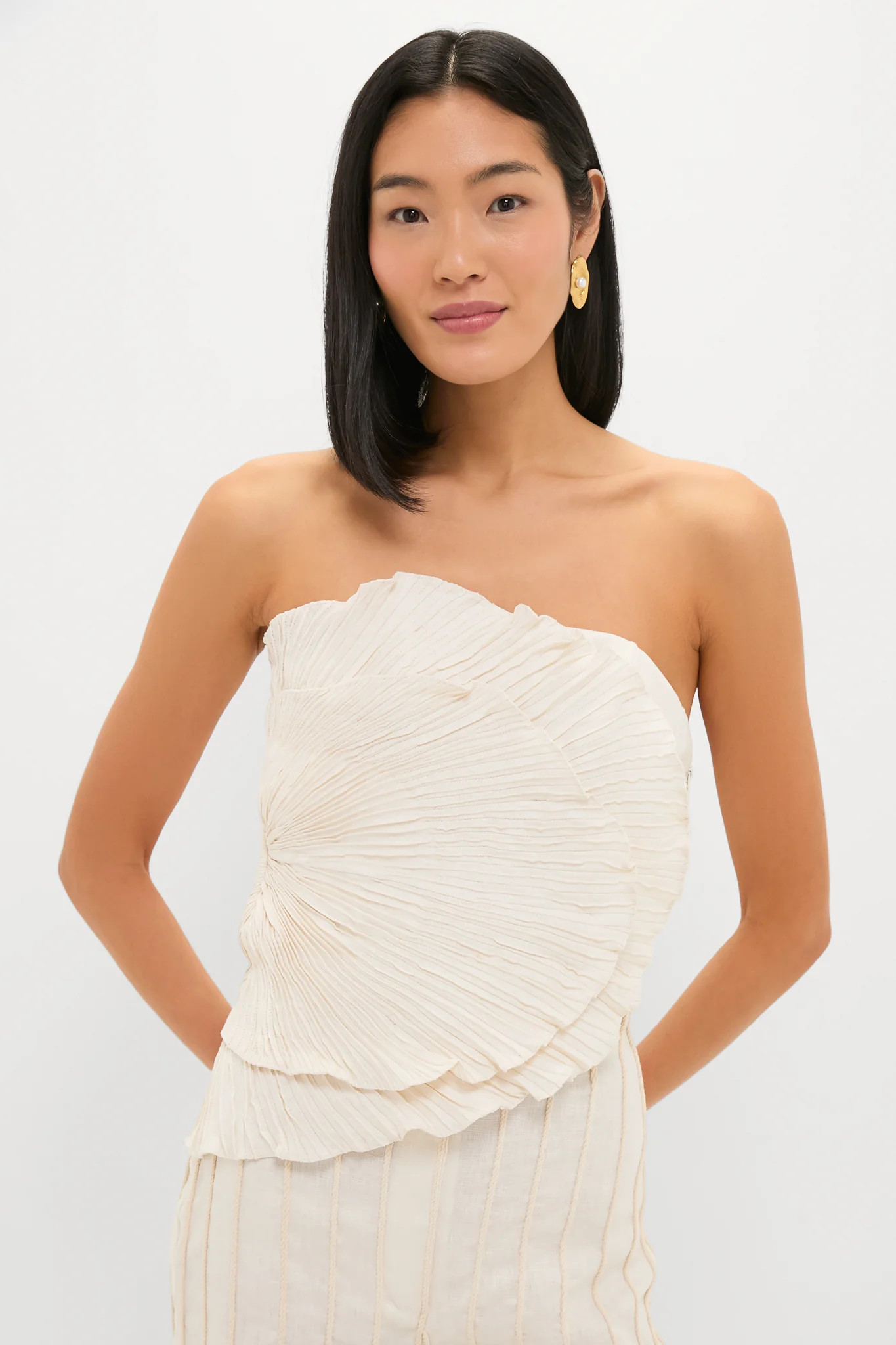 Ivory Las Olas Pleated Top | Tuckernuck (US)