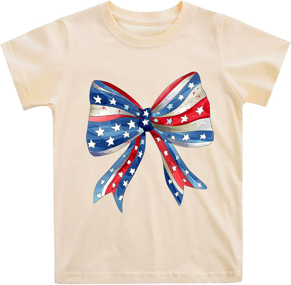 Boys 4th of July Shirt American Flag T-Shirts for Kids Toddler Patriotic Tee Tops Girls Independe... | Amazon (US)