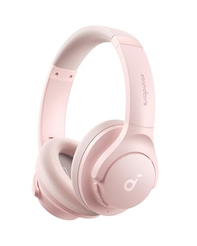 Soundcore by Anker Q20i Hybrid Active Noise Cancelling Headphones, Wireless Over-Ear Bluetooth, 40H Long ANC Playtime, Hi-Res Audio, Big Bass, Customize via an App, Transparency Mode (Pink) | Amazon (US)